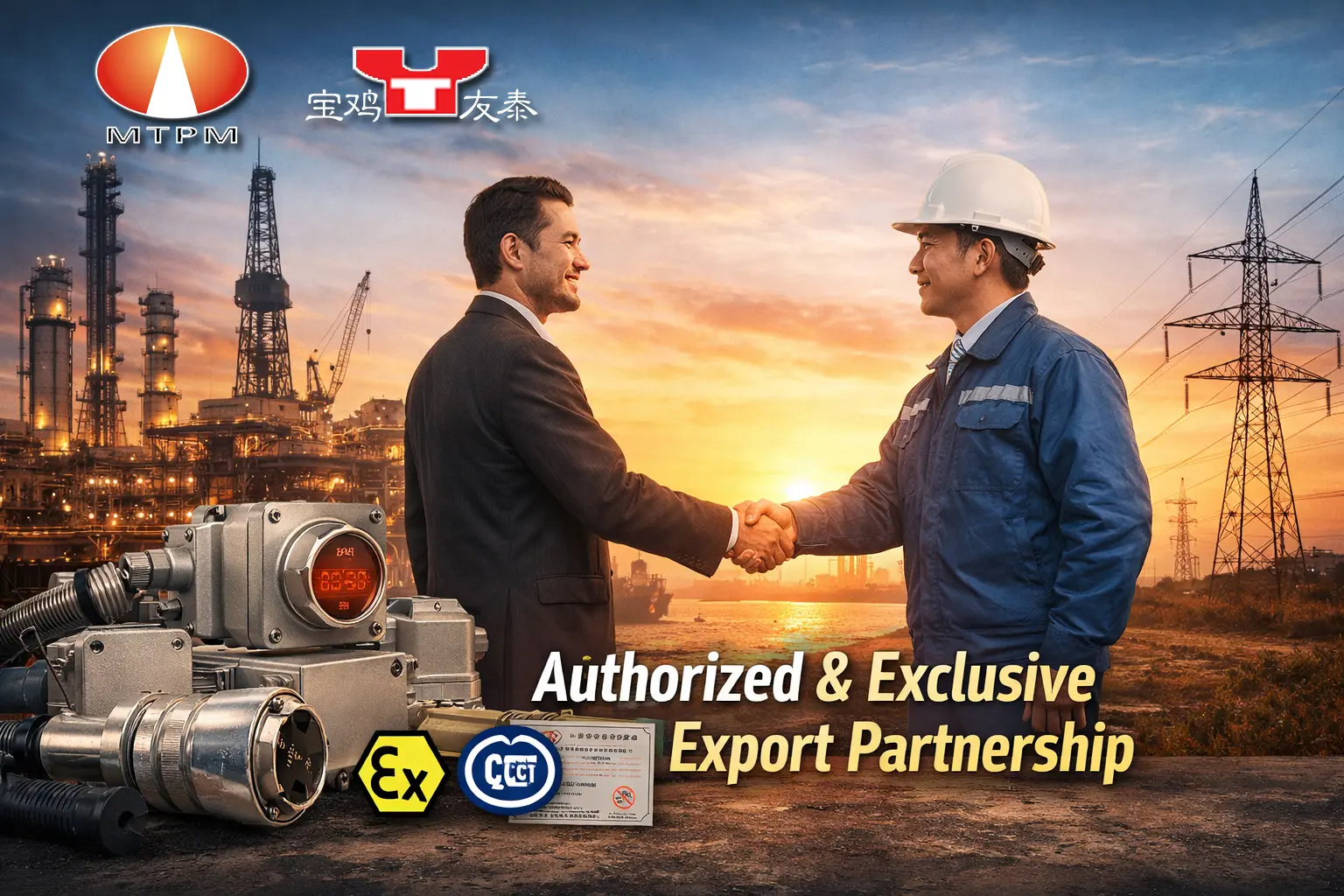 Mengtai Appointed as Authorized and Exclusive Export Distributor of Baoji Youtai Explosion-Proof Electrical Connector Plug Socket Products